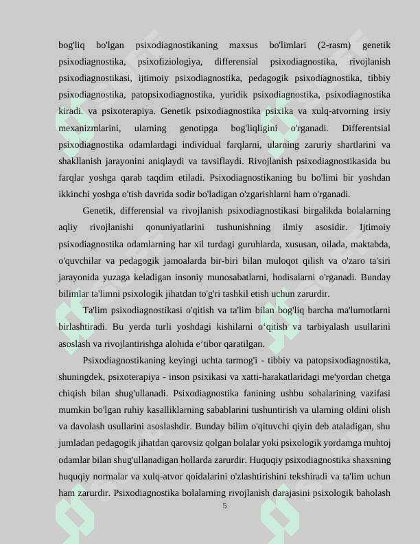 Ilmiy va amaliy psixodiagnostika o‘rtasidagi aloqalar 5