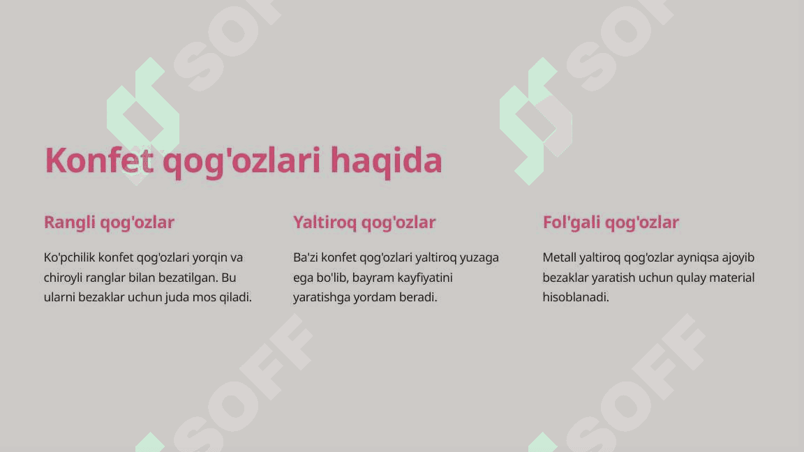 Konfet qog'ozlaridan bezak tayyorlash 3