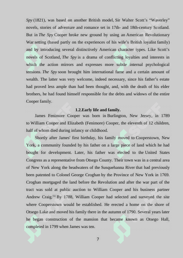 F. COOPER'S WORKS F. COOPER'S SOCIAL NOVELS OF THE 40S AND 50S 7