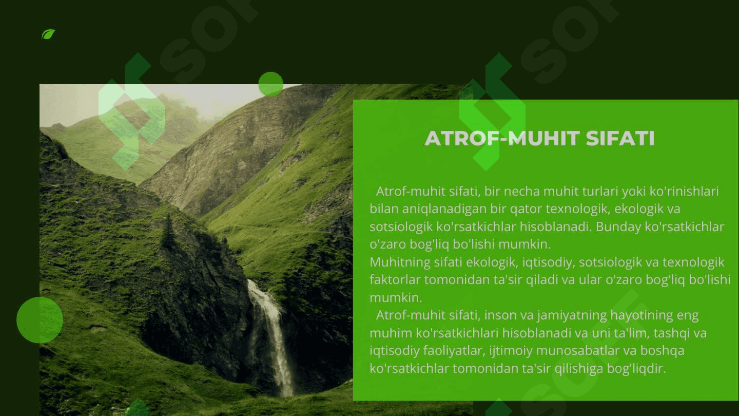 Atrof-Muhit sifati va ekologik normativlar 2
