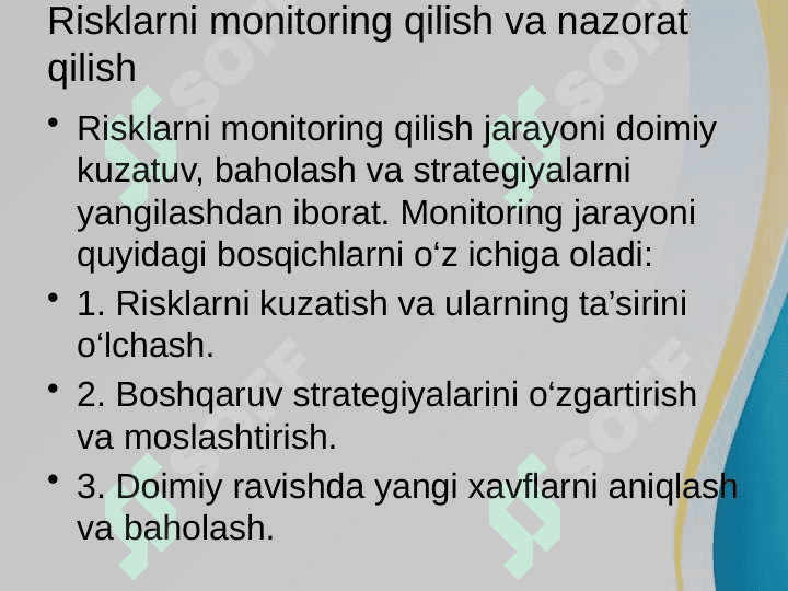 TAVAKKALCHILIKNI BOSHQARISH VA RISKNI BOSHQARISH 7