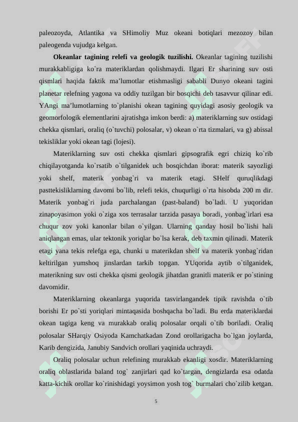 Dunyo okeani va uning qismlari 5