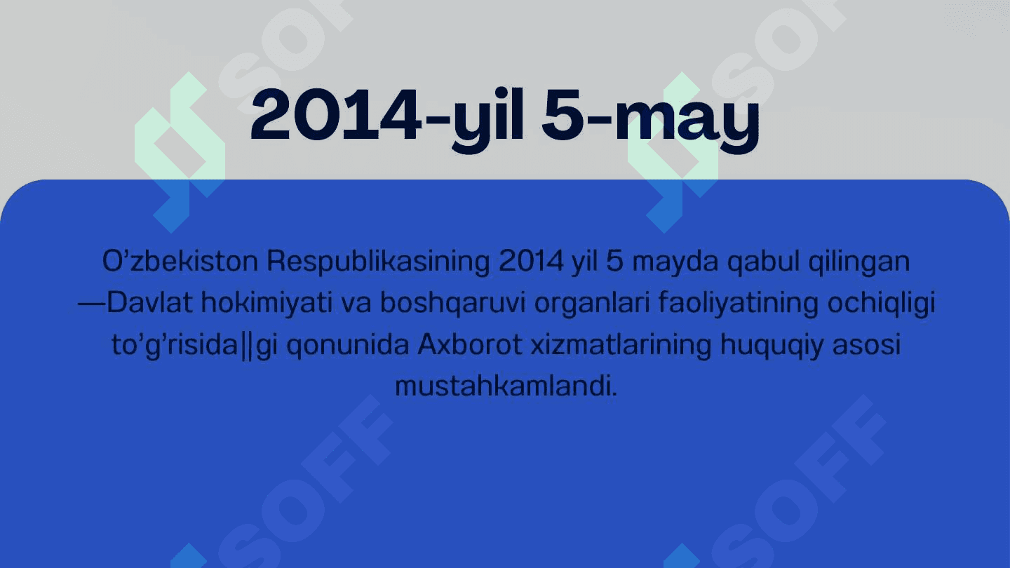 O'ZBEKISTON RESPUBLIKASIDA OMMAVIY AXBOROT VOSITALARINING FAOLIYATI 4