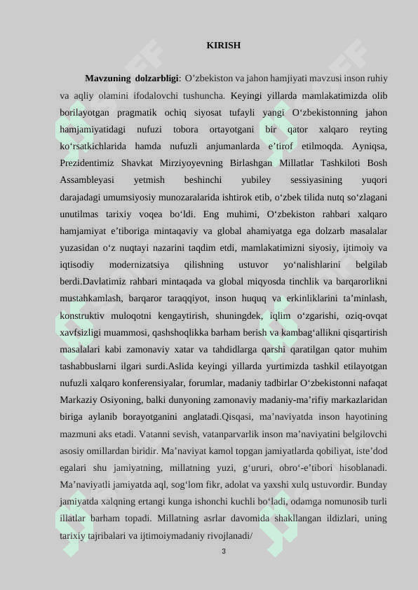 Maktablarda o'zbekiston va jahon hamjiyati  bobini o'rganish 3
