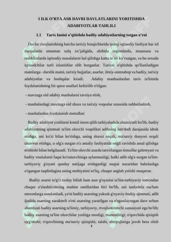 ilk o’rta asr davri davlatlarini yoritishda zamonaviy metodlardan foydalanish 5