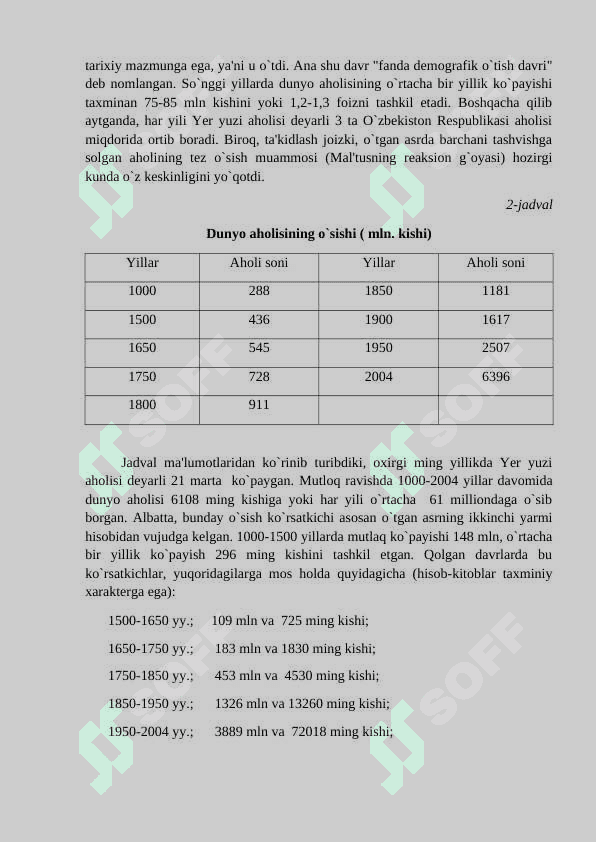 Aholi geografiyasi va geodemografiya 2