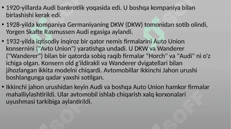 AUDI kompaniyasi 7