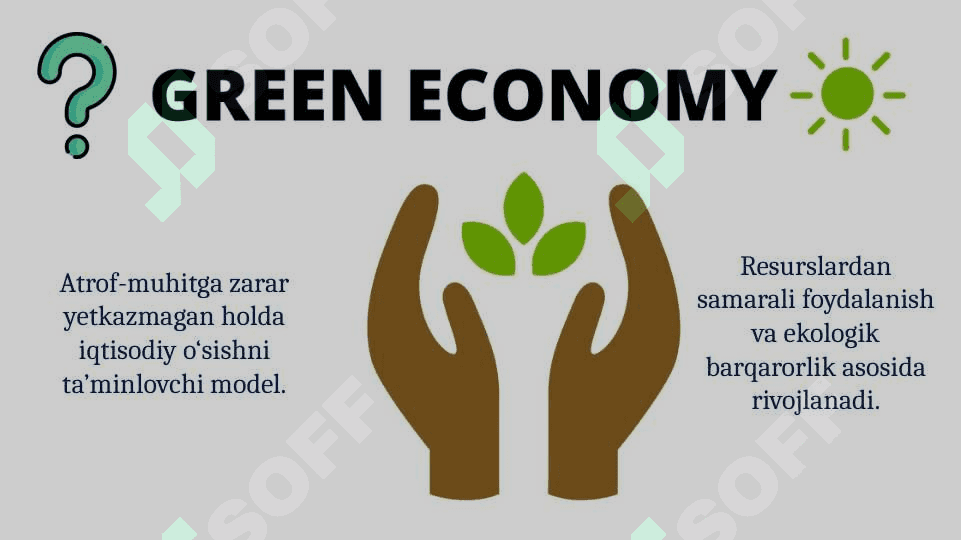 Yashil iqtisodiyot - Green economy (O'zbekiston) 2