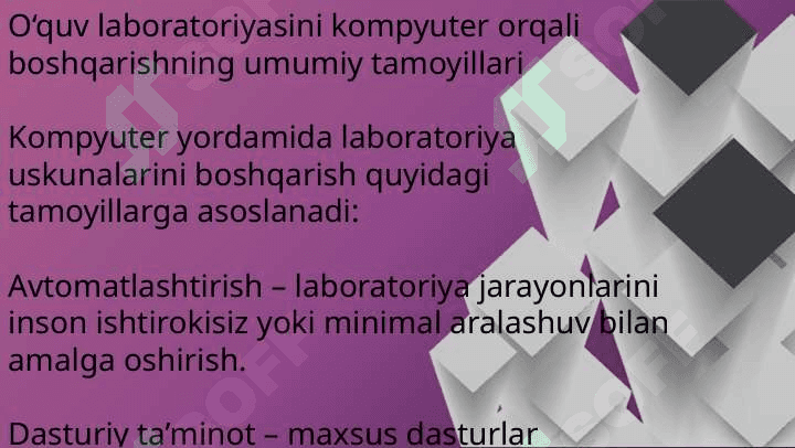 O‘quv laboratoriyasiga o‘rnatilgan uskunalarni kompyuter yordamida boshqarish 2