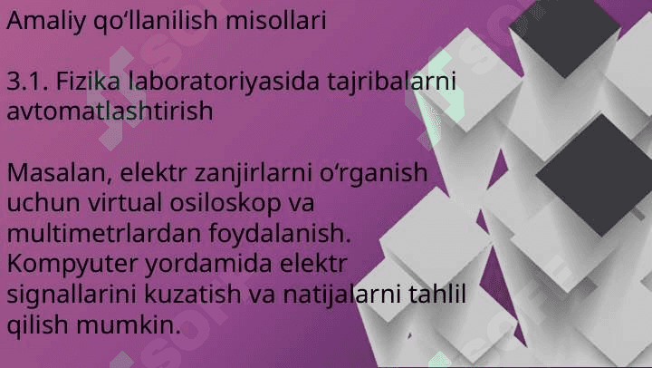 O‘quv laboratoriyasiga o‘rnatilgan uskunalarni kompyuter yordamida boshqarish 8