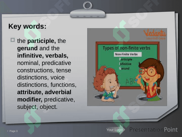Non-finite forms of the verb 3