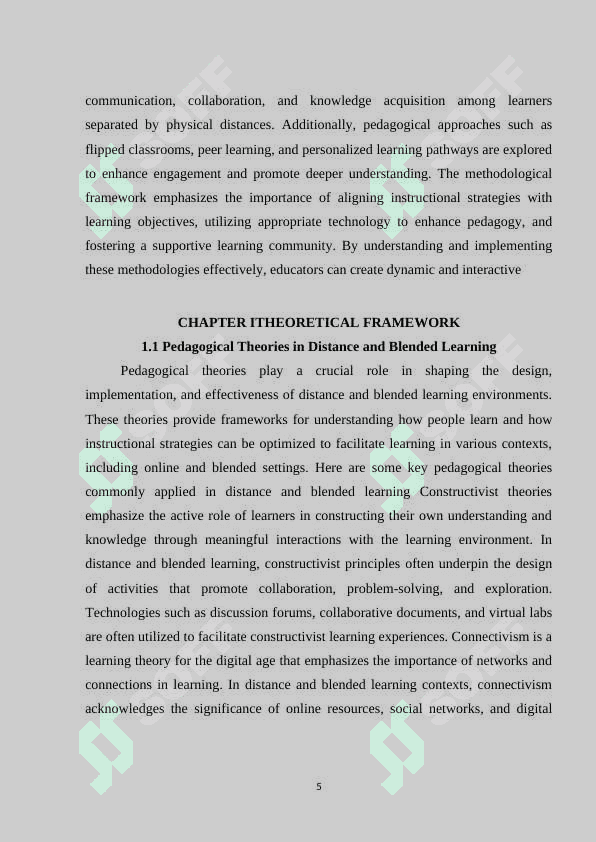DISTANCE AND BLENDED LEARNING 5