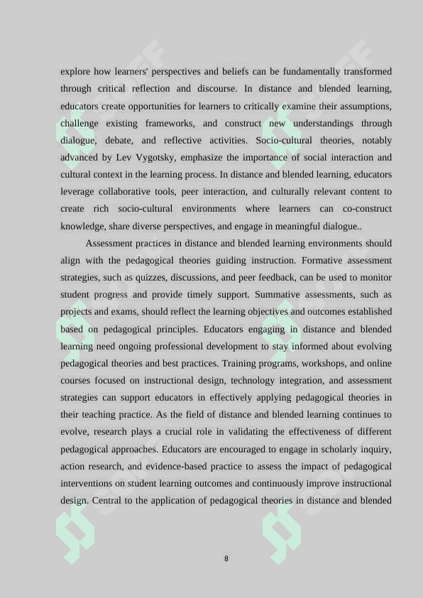 DISTANCE AND BLENDED LEARNING 8