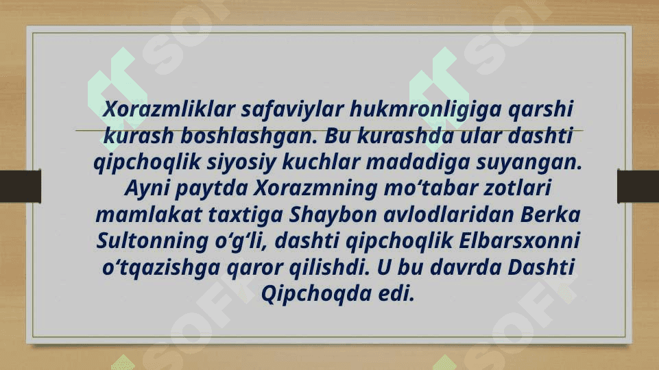 Xiva xonligining tashkil topishi 4
