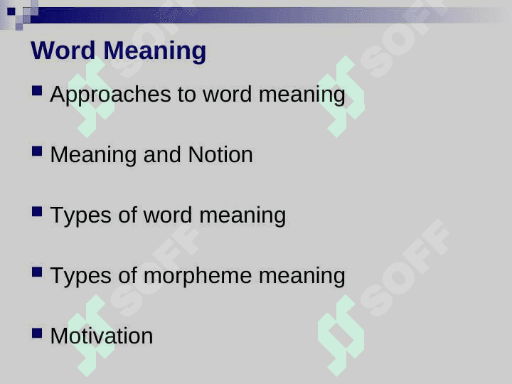 Word Meaning 5