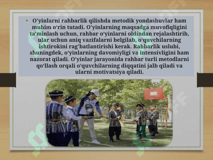 MILLIY VA HARAKATLI O’YINLARGA RAHBARLIK QILISH USLUBLARINI O’RGANISH 4