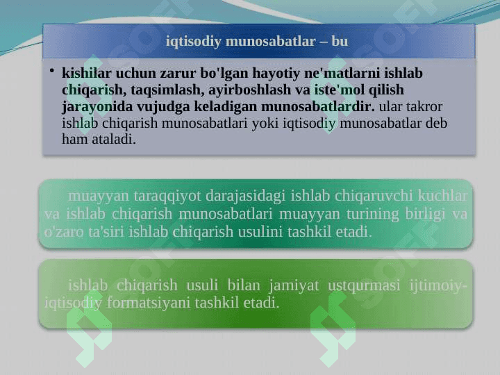 Iqtisodiy munosabatlar 2