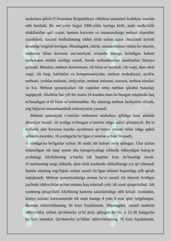 Mehnat muhofazasi taminlashga oid xalqaro tajriba va izlanishlar taxlili 3