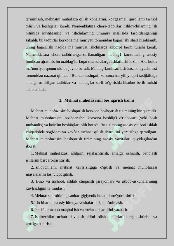 Mehnat muhofazasi taminlashga oid xalqaro tajriba va izlanishlar taxlili 6
