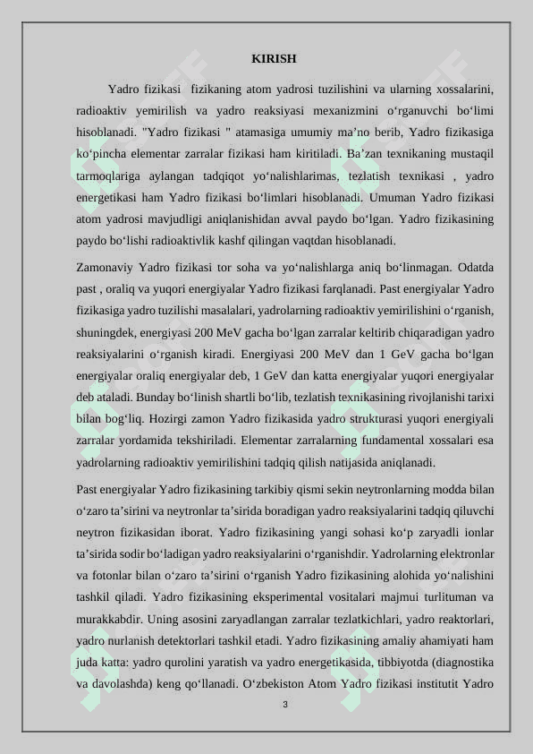 Yadro modellari.Yadro modellari klassifikatsiyas 3