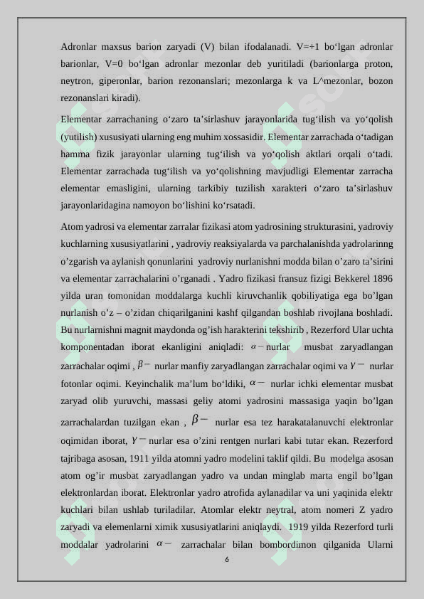 Yadro modellari.Yadro modellari klassifikatsiyas 6