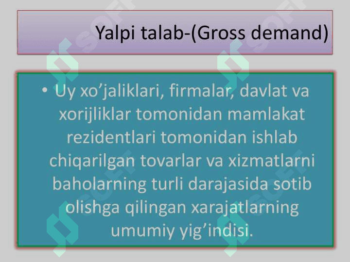 YALPI TALAB - YALPI TAKLIF MODELI 2