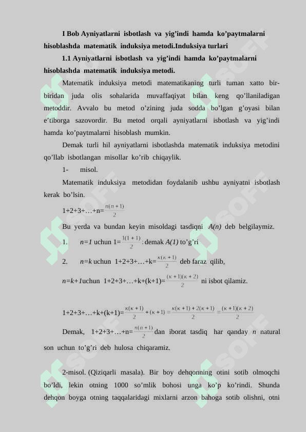 Matematik induksiya metodi va uning bazi bir tadbiqlari 5