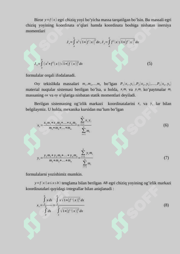 ANIQ  INTEGRALNING  ASOSIY  TADBIQLARI 6