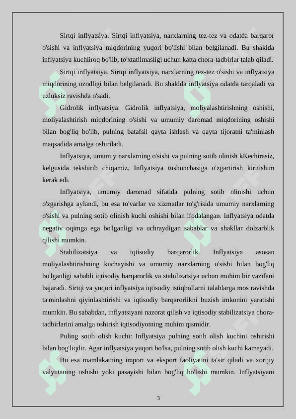 Inflyatsiya tushunchasi, sabablari va shakllari 3