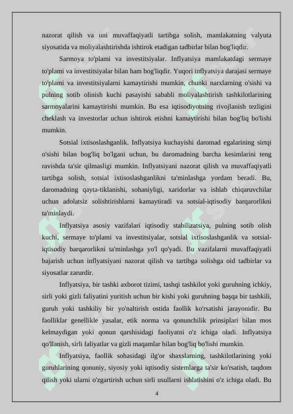 Inflyatsiya tushunchasi, sabablari va shakllari 4