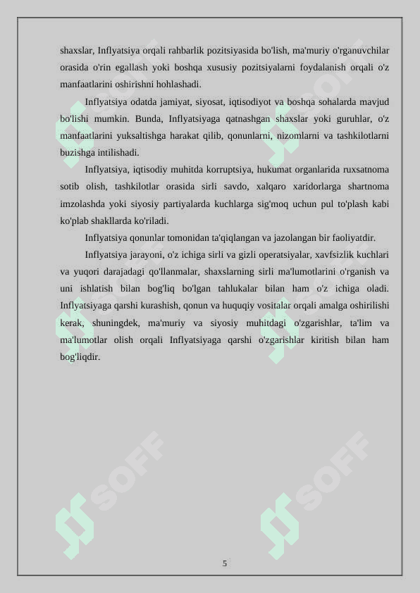 Inflyatsiya tushunchasi, sabablari va shakllari 5