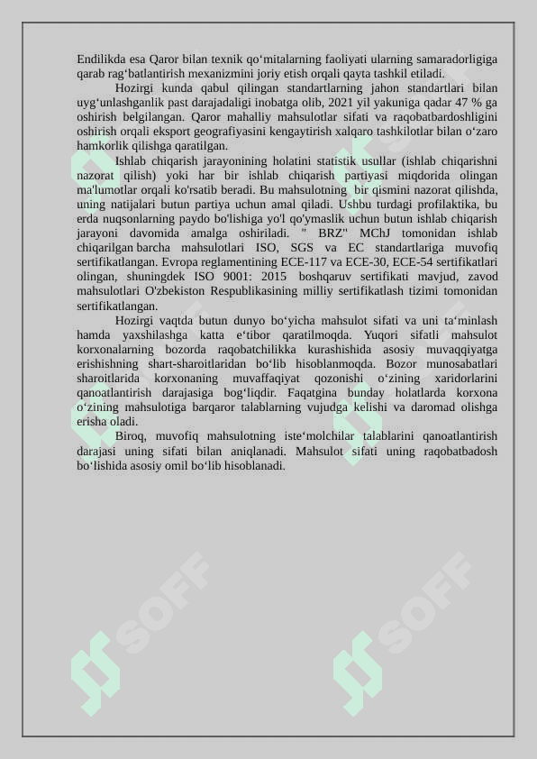 Mahsulot sifati va sifatni boshqarish tushunchalari 3