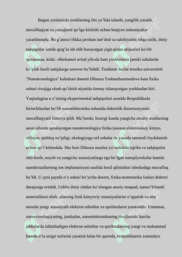 Nan o'lchamli klasterlar va kristallar. Nanotexnologiya 2