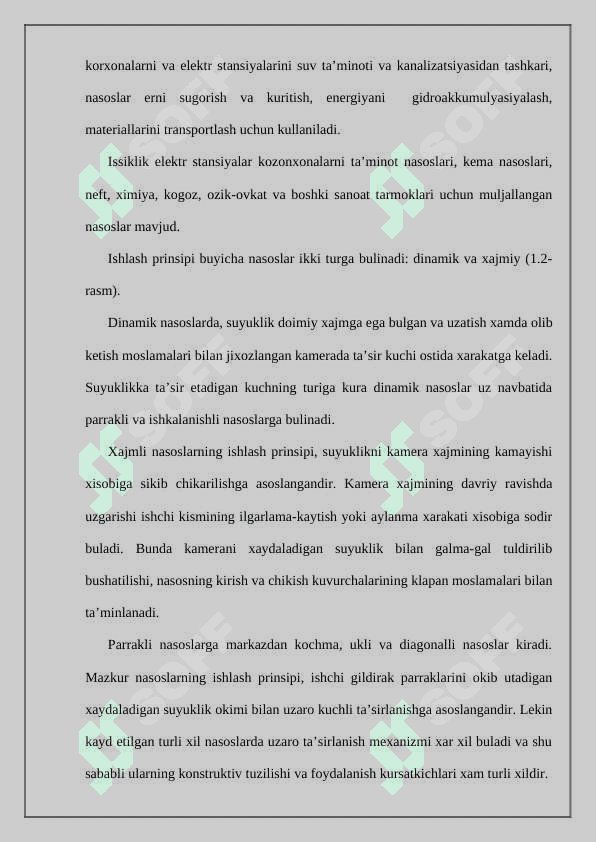 Nasos stansiyasi bosim quvuri o'lchamlarini aniqlash 4
