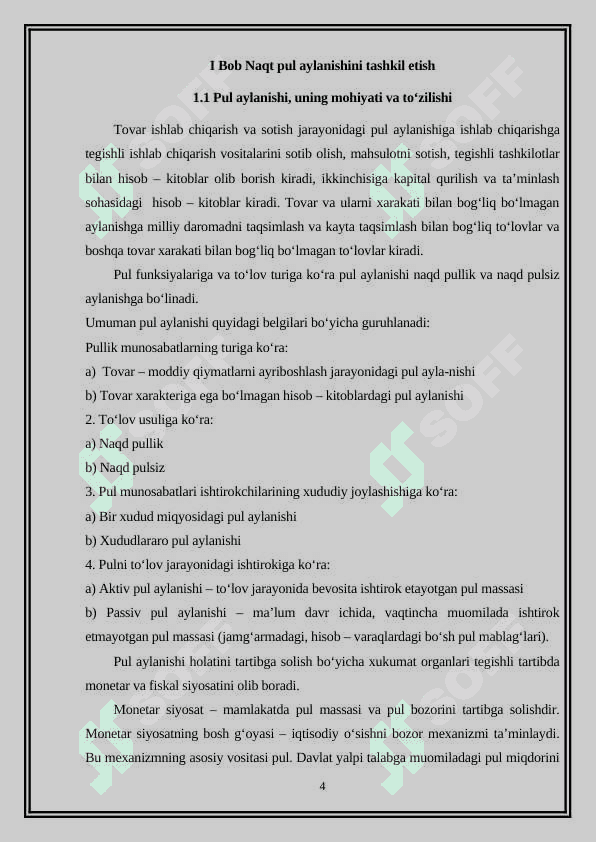 Naqt pul aylanishini tashkil etish 4