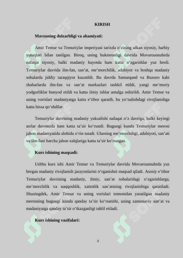 Amir Temur va Temuriylar davrida Movorounnahrda madaniy rivojlanish KURS ISHI.docx 3