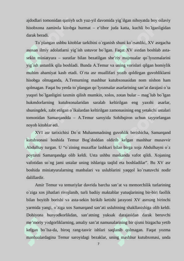 Amir Temur va Temuriylar davrida Movorounnahrda madaniy rivojlanish KURS ISHI.docx 7