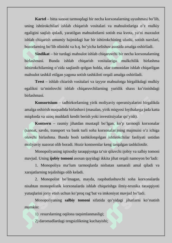 Raqobat va uning shakillanishi 8