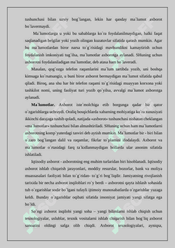 O‘zbekistonda axborot texnologiyalarini rivojlantirishning iqtisodiy – huquqiy asoslari 4