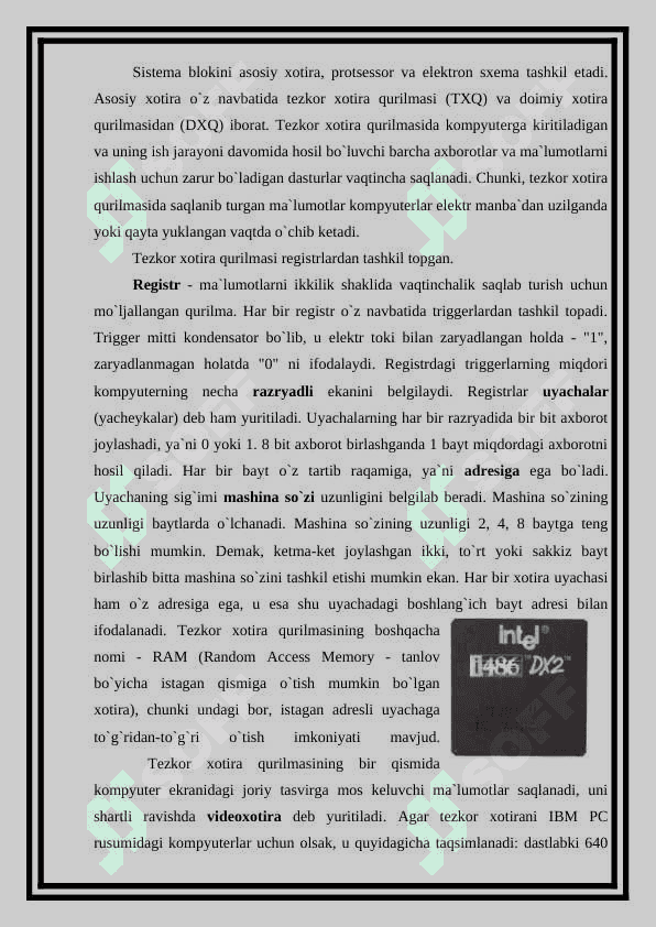 Shaxsiy kapyuterning asosiy qurilmalari 3