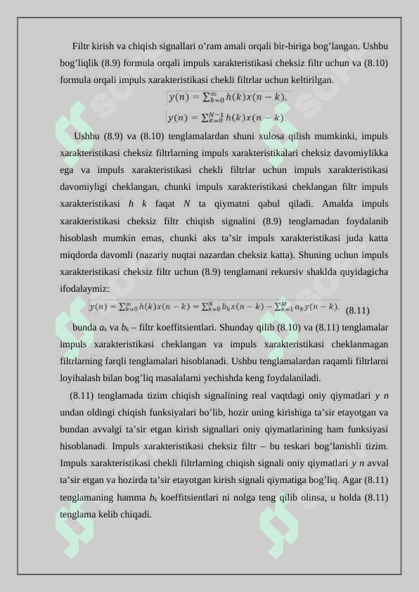 Signallarni raqamli filtrlar yordamida qayta ishlash 5