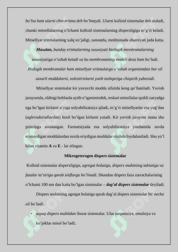 Sirt-faol moddalar va ularning turlari 3