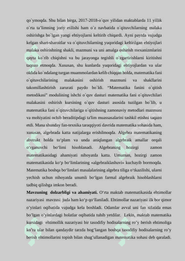 Butun sonlar halqasida taqqoslamalar va ularning xossalari.Chegirmalar sinfi halqasi 5