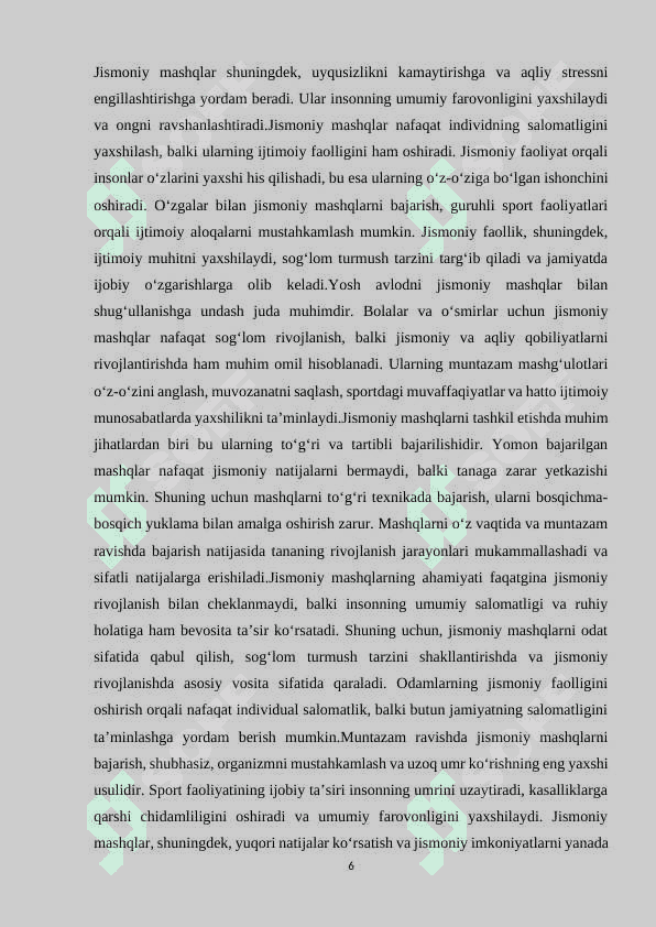 Jismoniy mashqlar jismoniy asosiy vositasi sifatida. 6