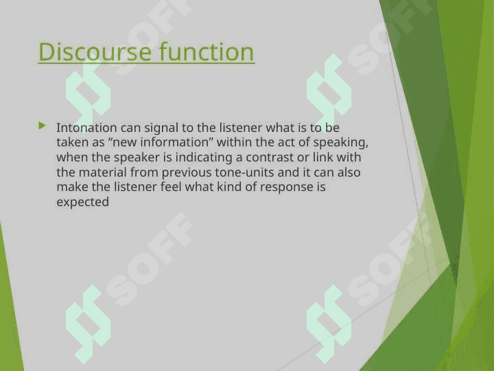 FUNCTIONS OF INTONATION: 5