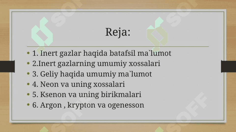 Davriy sistemaning VIII A guruh elementlari 2