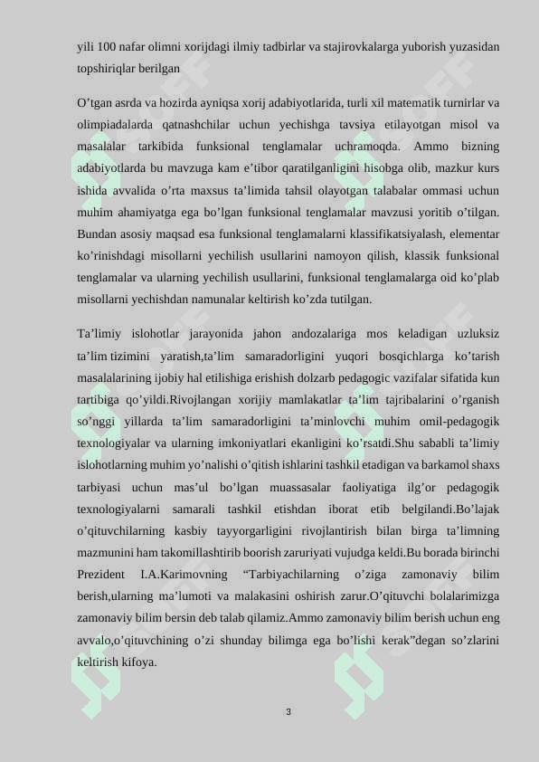 DIFFERENSIAL TENGLAMALAR MAVZUSINI O`QITISH METODIKASI 3