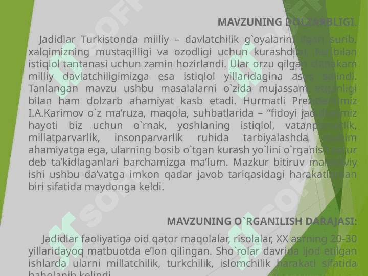 Jadidchilik qarashlarida milliy davlatchilik g’oyalarining o’rni 4