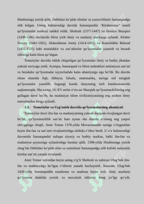 kurs ishi Sharq qo‘lyozmalari va ularning sivilizatsiya tarixidagi oʻrni 6