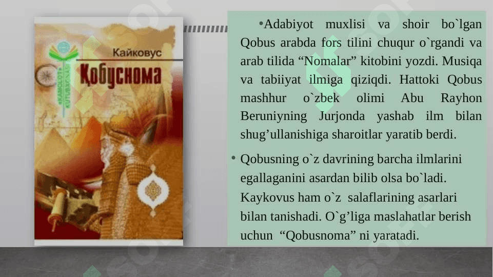 Qobusnoma da nutq odobi masalalari 4